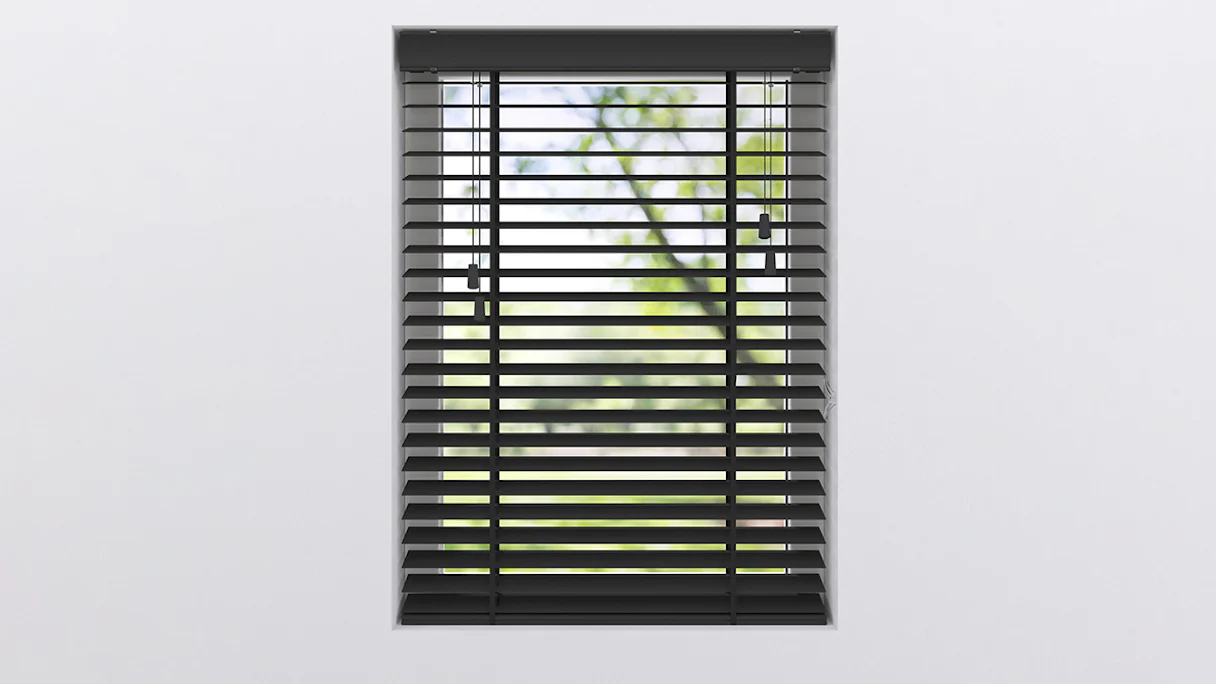planeo wood blind - bamboo 50mm black