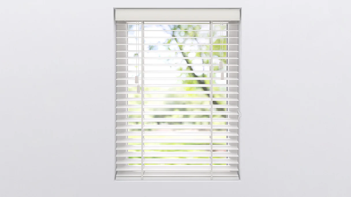 planeo wood blind - bamboo 50mm white