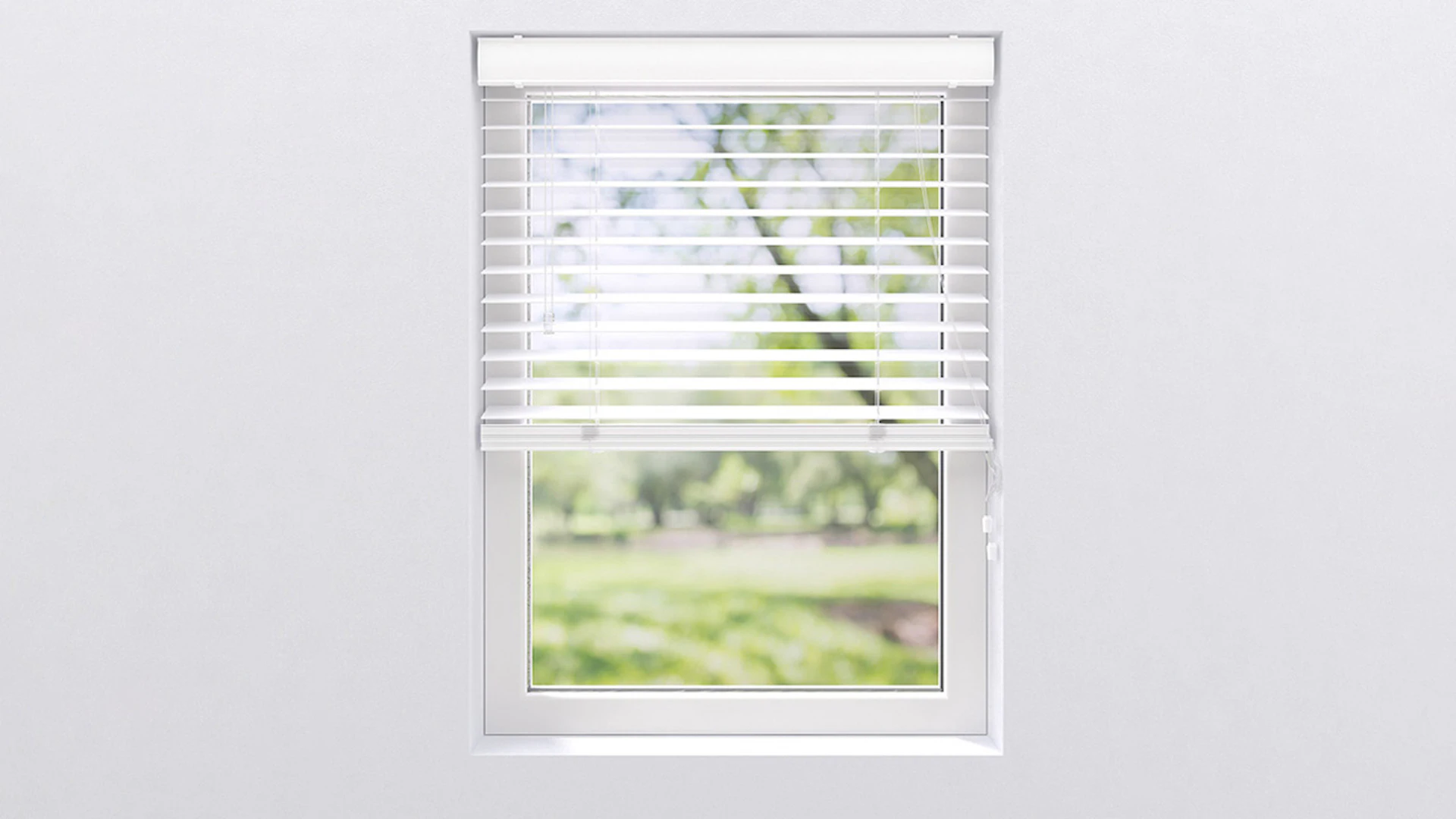 planeo plastic blind - PVC in wood look 50mm white