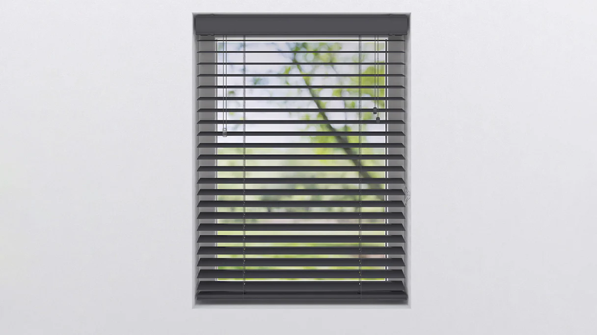 planeo plastic blind - PVC in wood look 50mm anthracite
