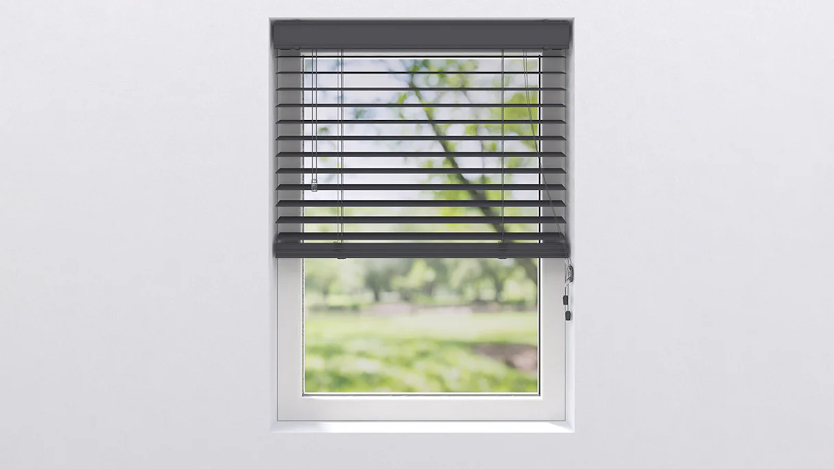 planeo plastic blind - PVC in wood look 50mm anthracite