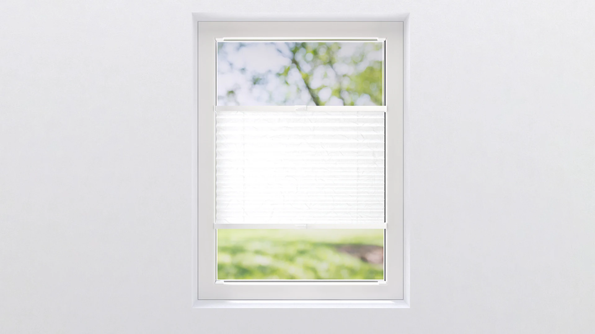planeo pleated blind 20mm TL VS - snow white 75 x 220 cm