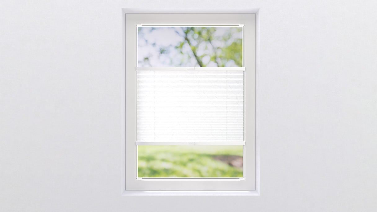 planeo pleated blind 20mm TL VS - snow white 35 x 130 cm