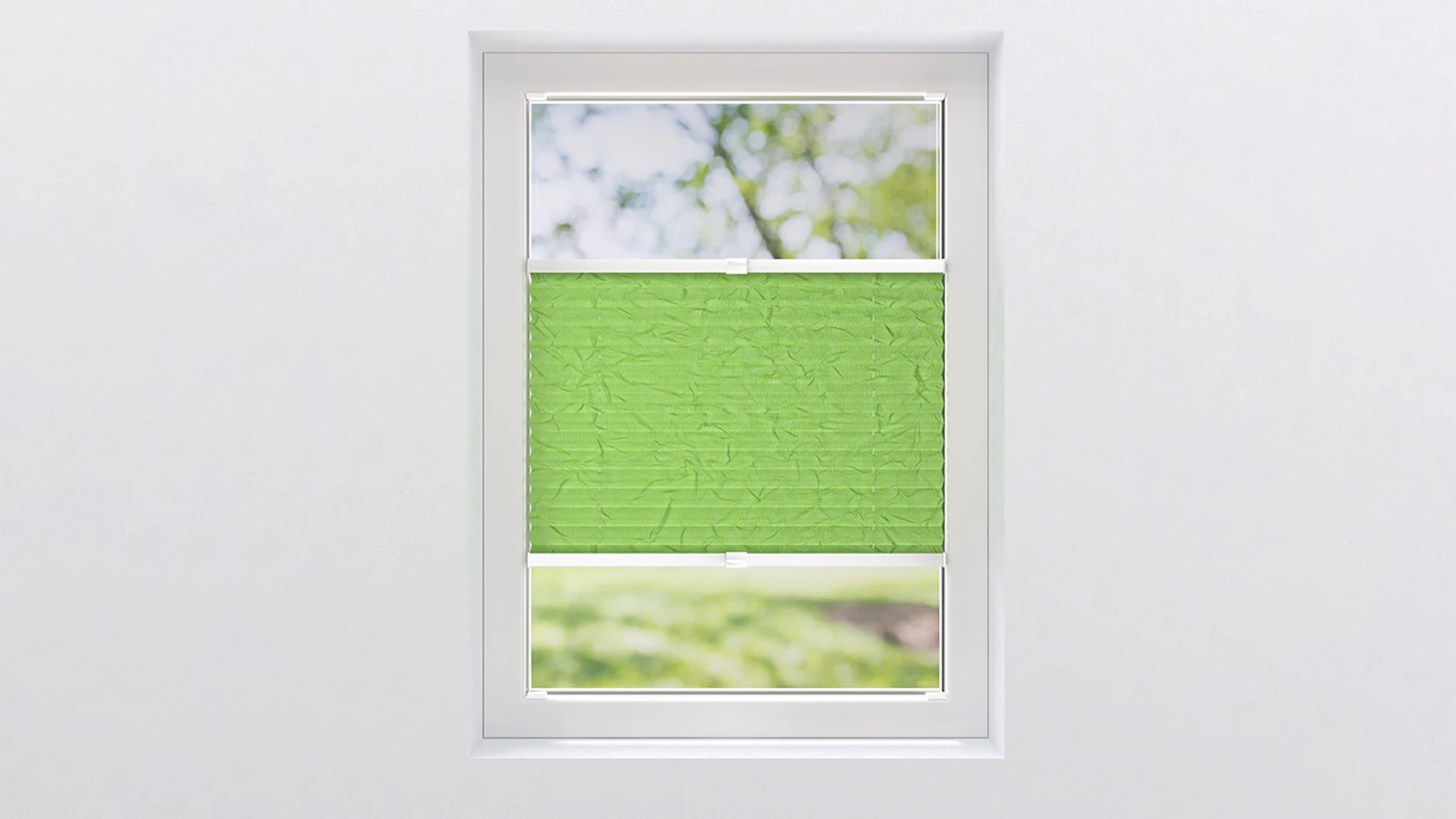 planeo pleated blind 20mm TL VS - green 120 x 130 cm