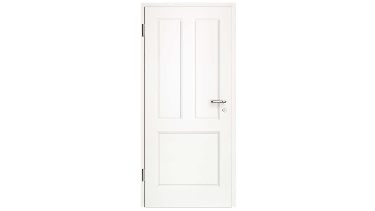 planeo interior door lacquer 2.0 - Cuno 9010 white lacquer 2110 x 985 mm DIN R - round RSP hinge 3-t