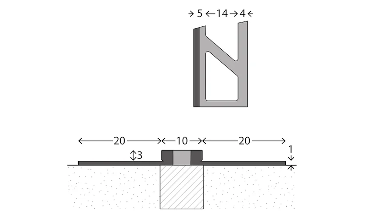 planeo Dehnfugensystem 077 - 300 cm
