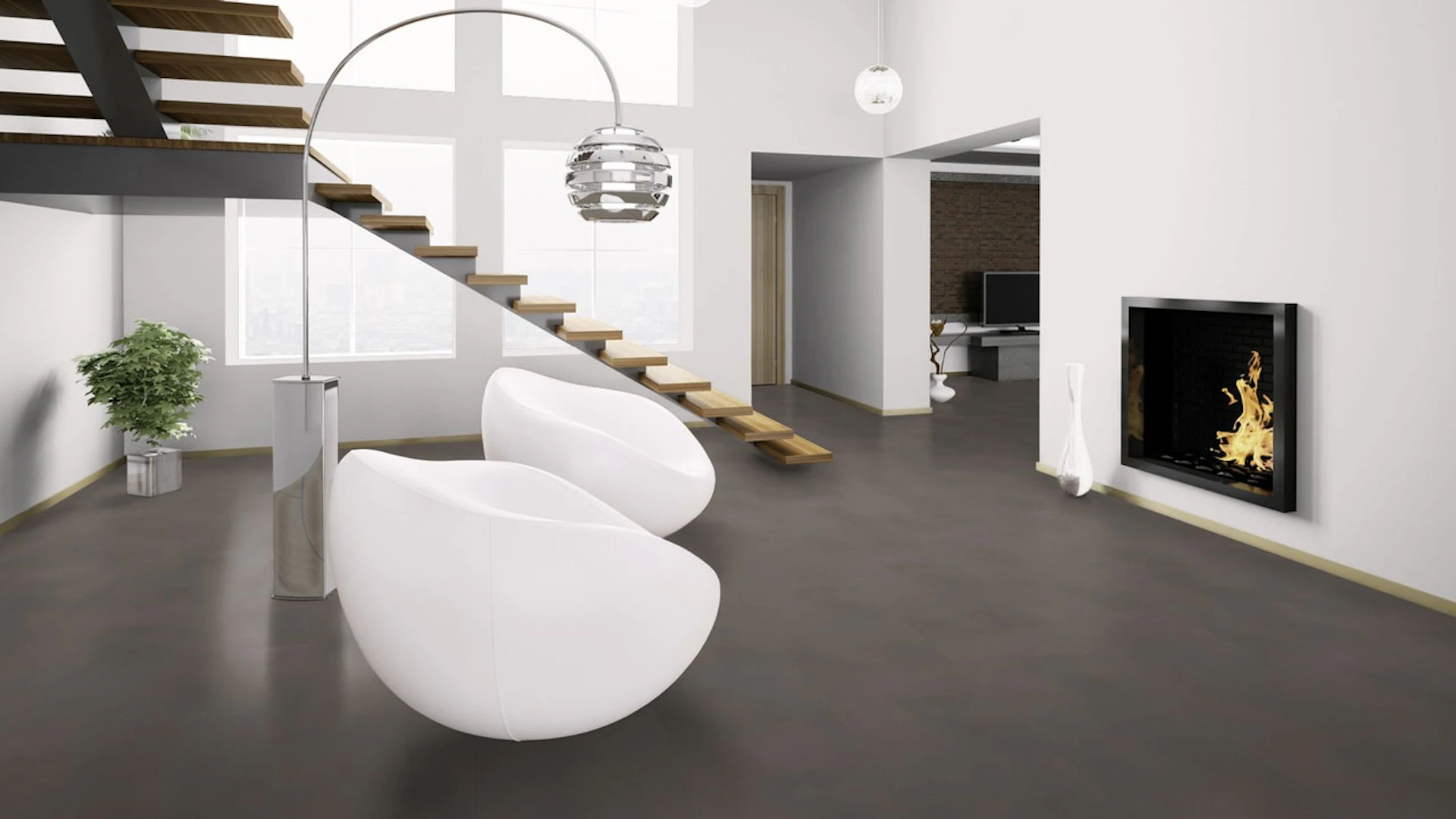 Wineo Klebevinyl - 800 tile XL Solid Taupe (DB00099-2)