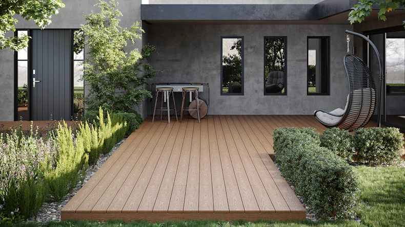 planeo TitanWood - tavola massiccia marrone scuro anticato invecchiato/spazzolato