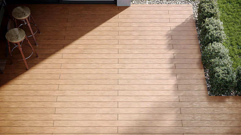 planeo TitanWood - tavola massiccia marrone scuro anticato invecchiato/spazzolato