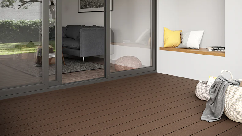 planeo TitanWood - legno massello per assi per legno per struttura marrone scuro 3m segato/testurizzato