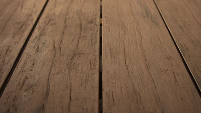 planeo TitanWood - tavola massiccia marrone scuro anticato invecchiato/spazzolato