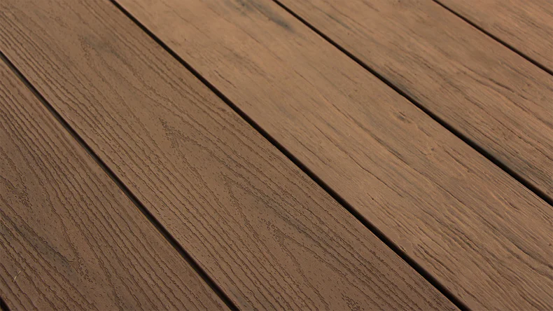 planeo TitanWood - tavola massiccia marrone scuro anticato invecchiato/spazzolato