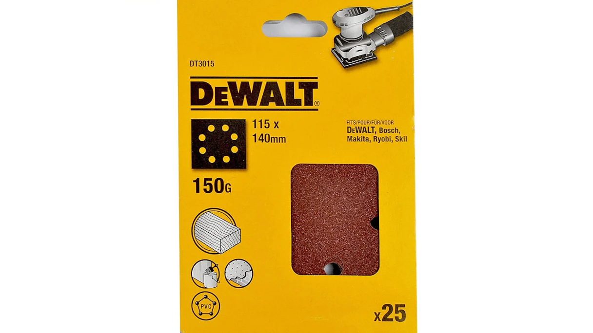 Feuille abrasive DeWalt 115x140mm K150 25pcs.