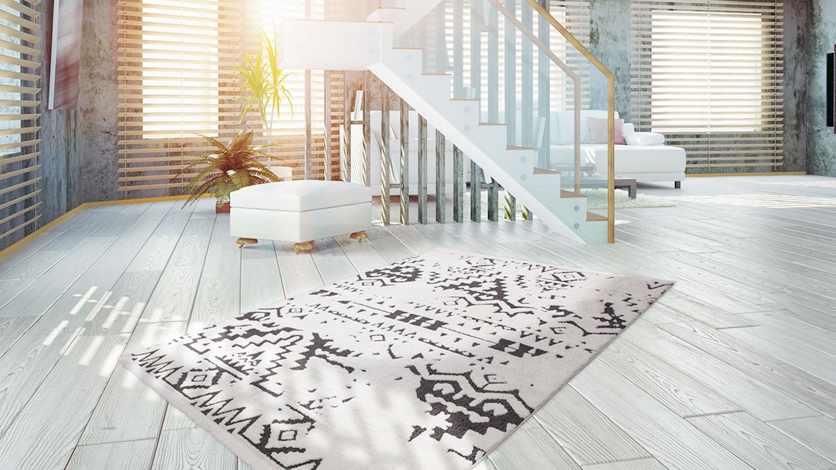 planeo carpet - Agadir 110 white / black 160 x 230 cm