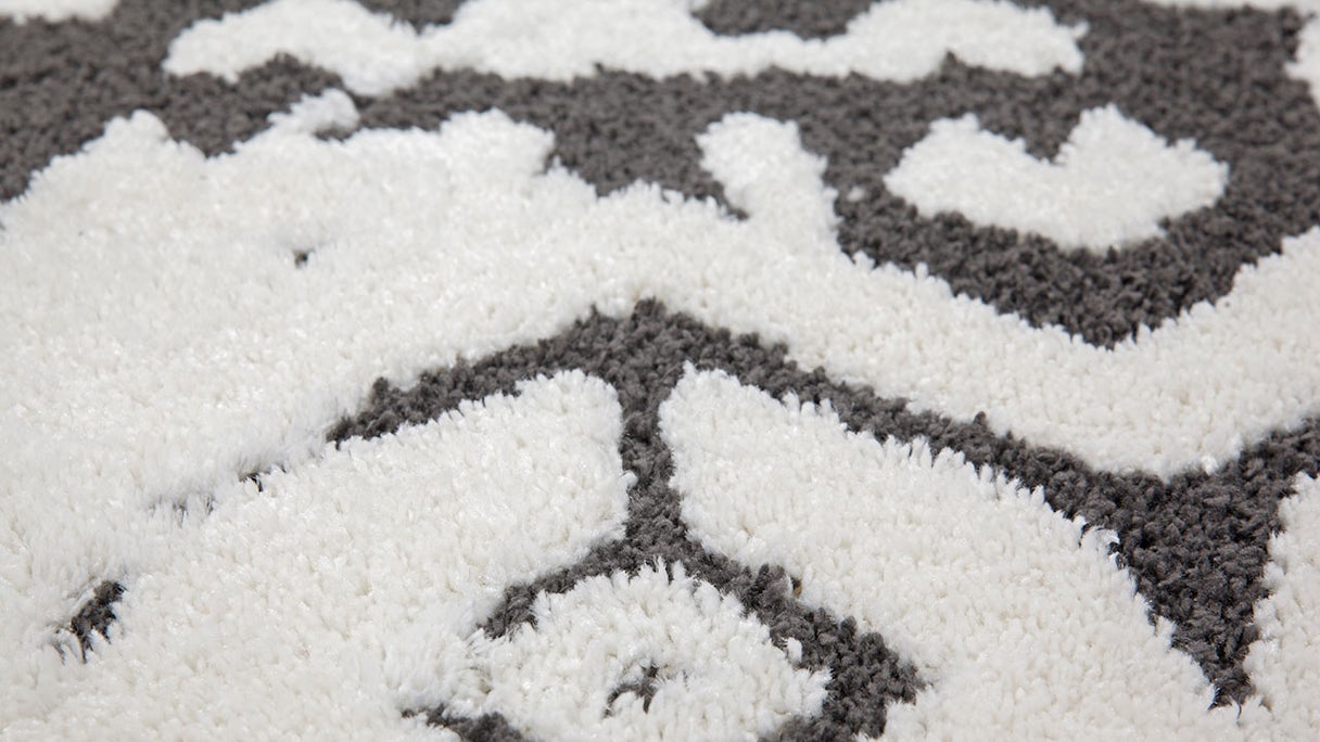 tapis planeo - Agadir 110 blanc / noir 200 x 290 cm
