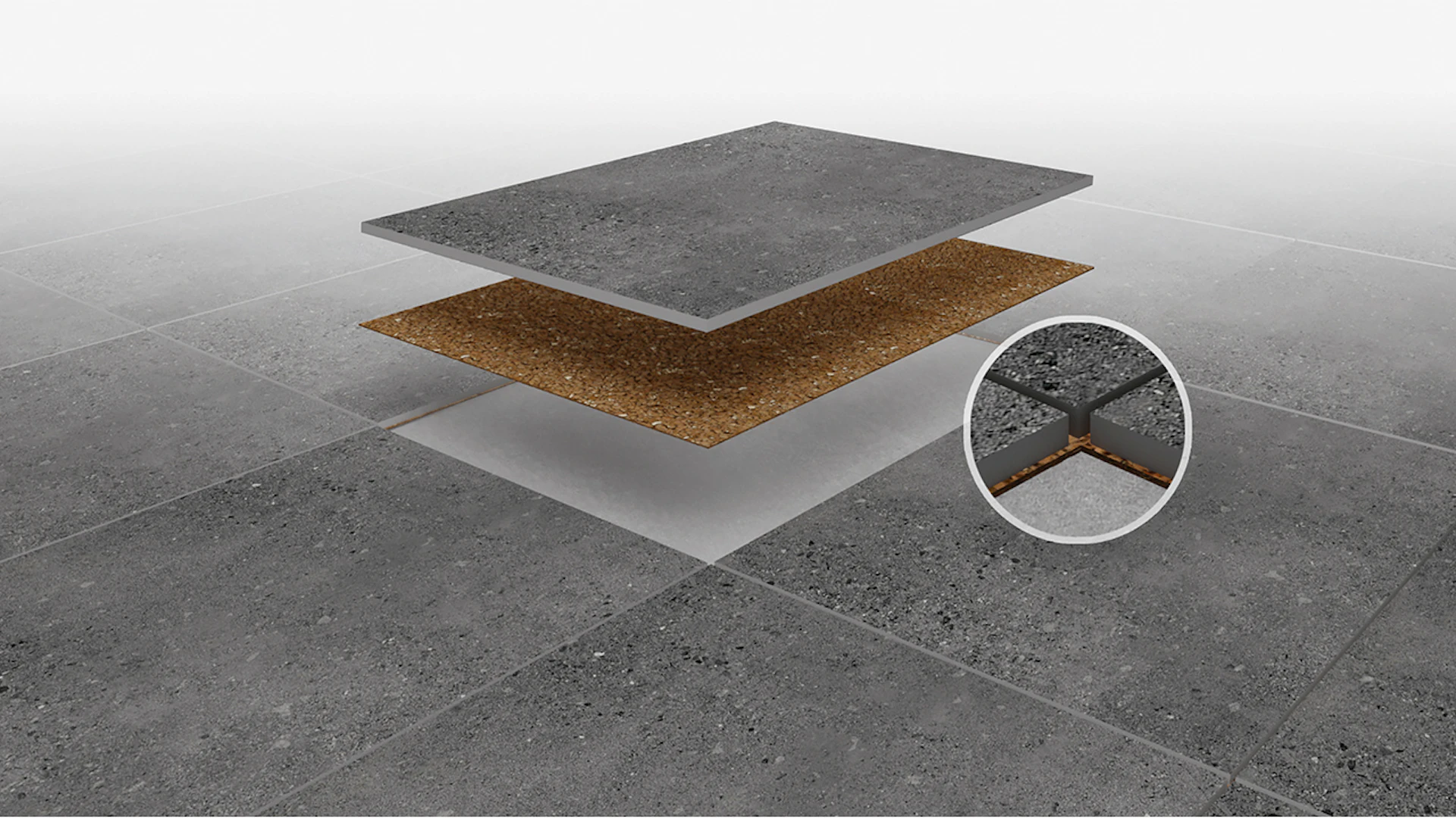 planeo DIYTile piastrelle per pavimento ardesia - 30 x 60 x 12 cm ciottolo grigio PT