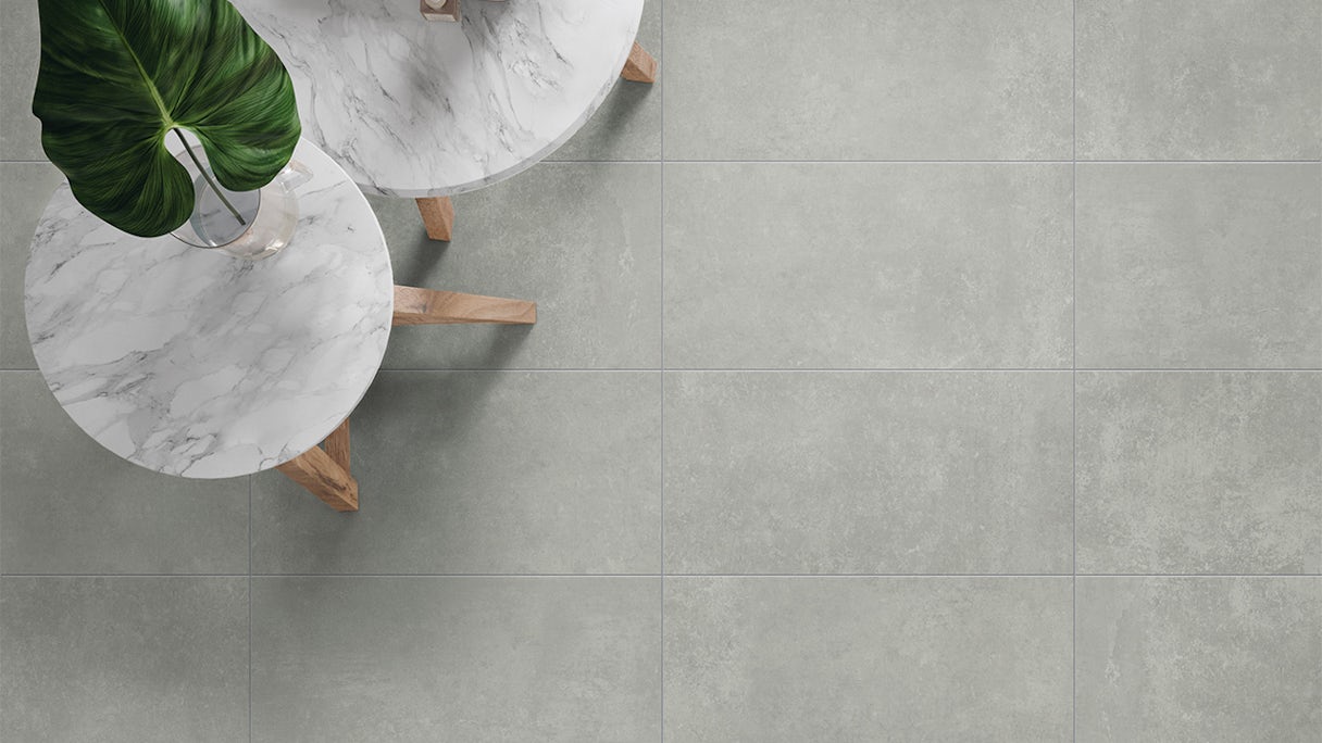 planeo DIYtile floor tiles concrete - 30 x 60 x 12.5 cm cement grey PT