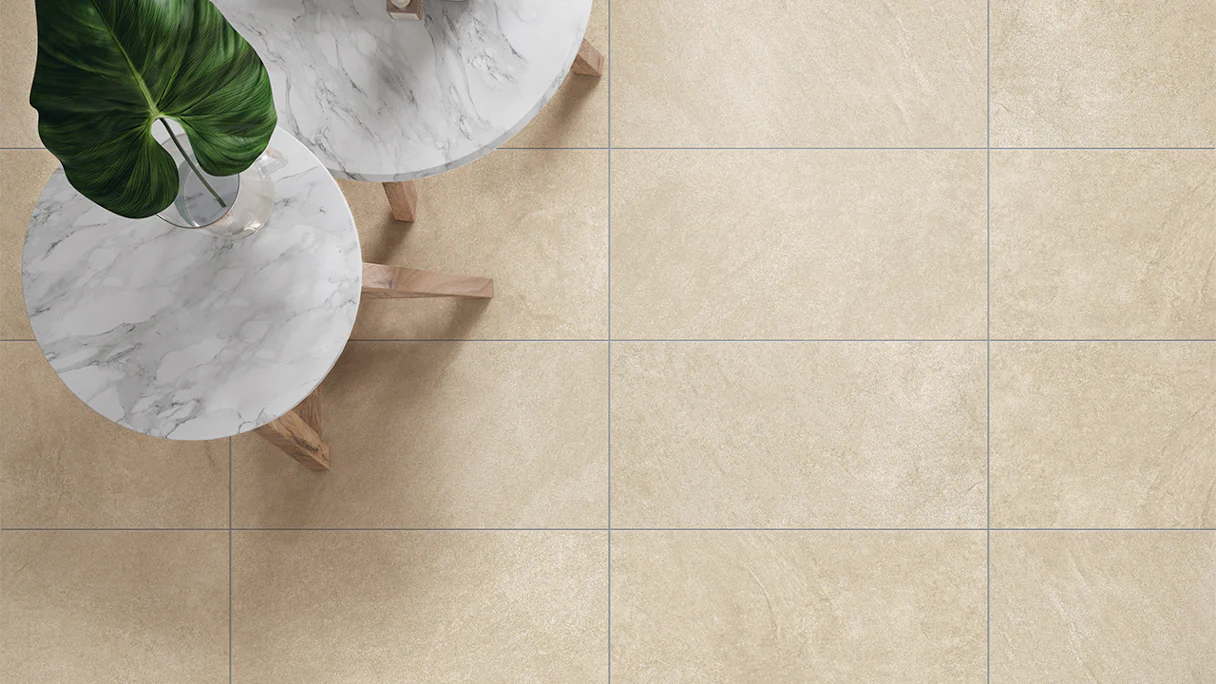 planeo DIYTile piastrelle per pavimento ardesia - 30 x 60 x 12 cm sabbia beige PT
