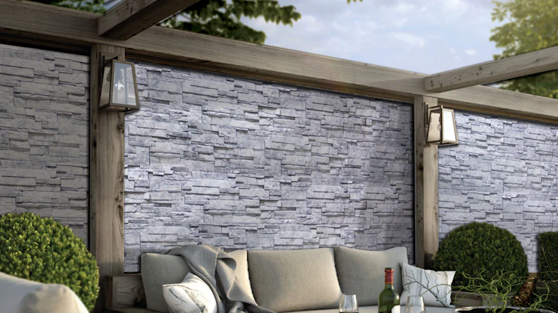 pannello per facciata planeo effetto pietra - NoviStone Grigio 1054 x 334 mm