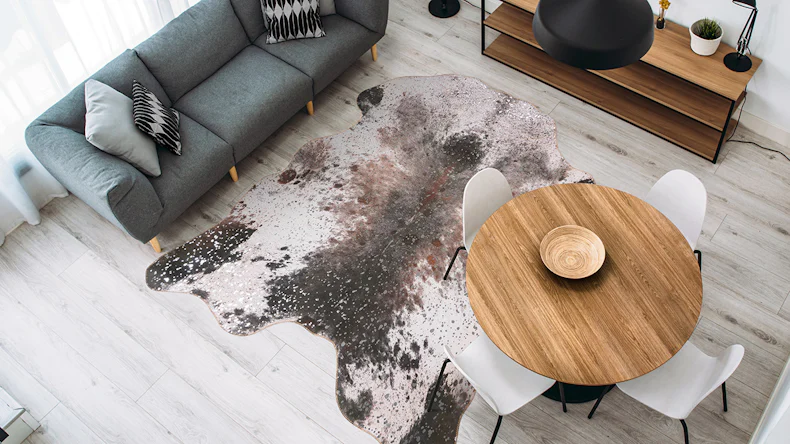 planeo Teppich - Western 525 Silber / Schwarz 130 x 170 cm