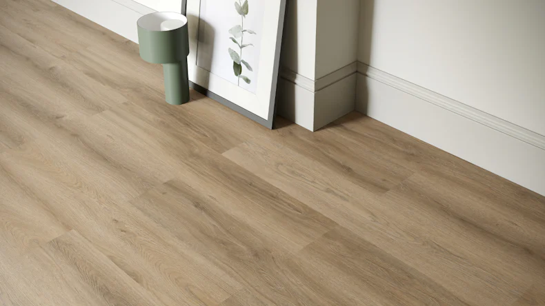 planeo Rigid Klick Vinyl - SolutionX 2in1 Eiche Hellbraun | Trittschalldämmung integr. (ECF-0008)