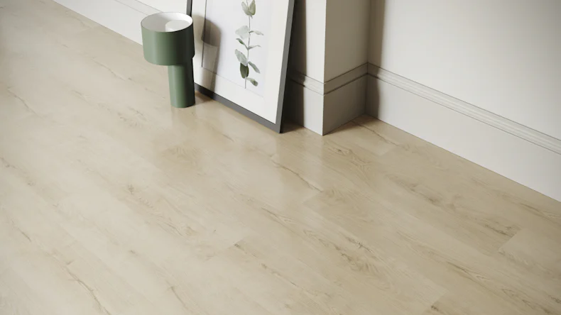 planeo Rigid Klick Vinyl - SolutionX 2in1 Eiche Cremeweiß | Trittschalldämmung integr. (ECF-0074)