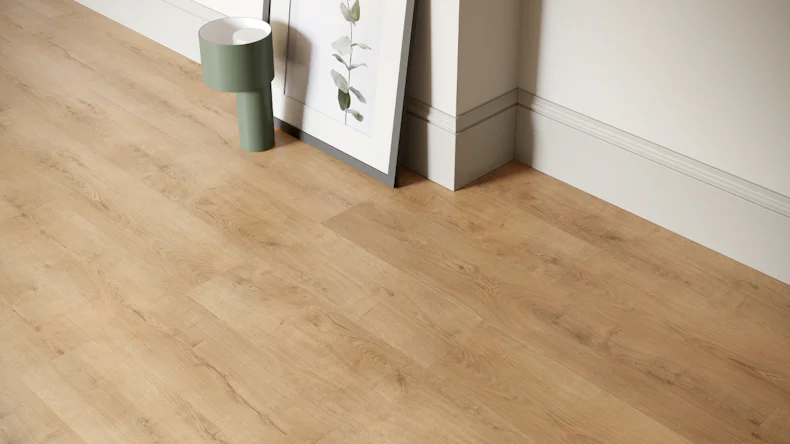 planeo Rigid Klick Vinyl - SolutionX 2in1 Eiche Goldbraun | Trittschalldämmung integr. (ECF-0077)