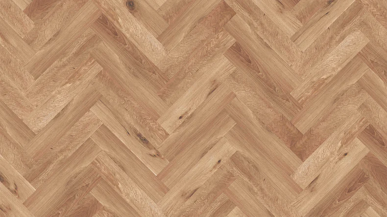 planeo Vinyle à clic rigide - SolutionX 2in1 arête de poisson Chêne Naturel Rustique | Isolation phonique intégrée (ECF-HB-0755)