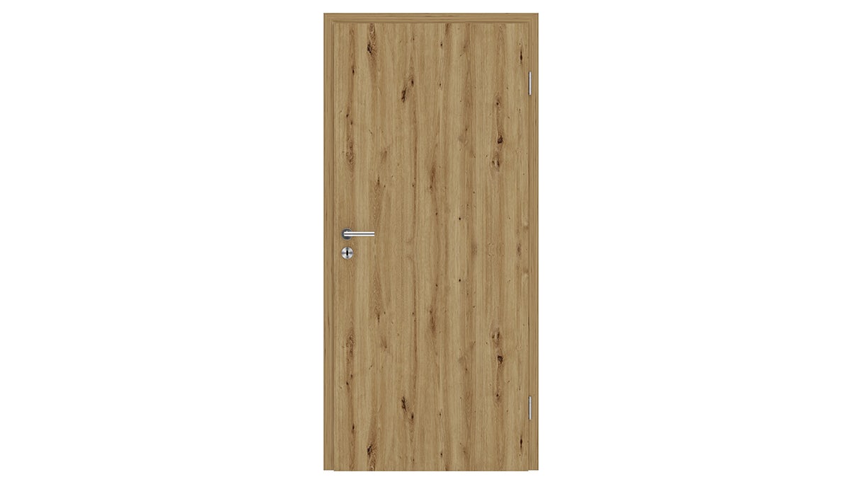 planeo CPL interior door CPL 1.0 - Tamme knot oak 1985 x 610 mm DIN R - round RSP hinge 2-t