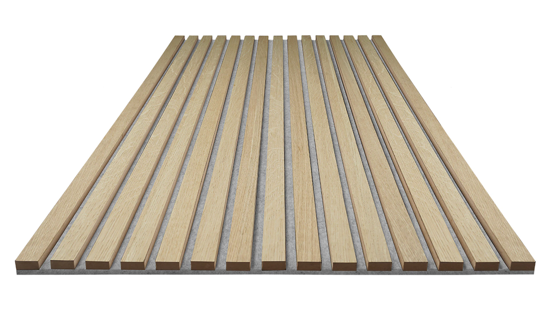 planeo acoustic panels Pro - oak light brown 250 x 60 cm | 8mm felt backing