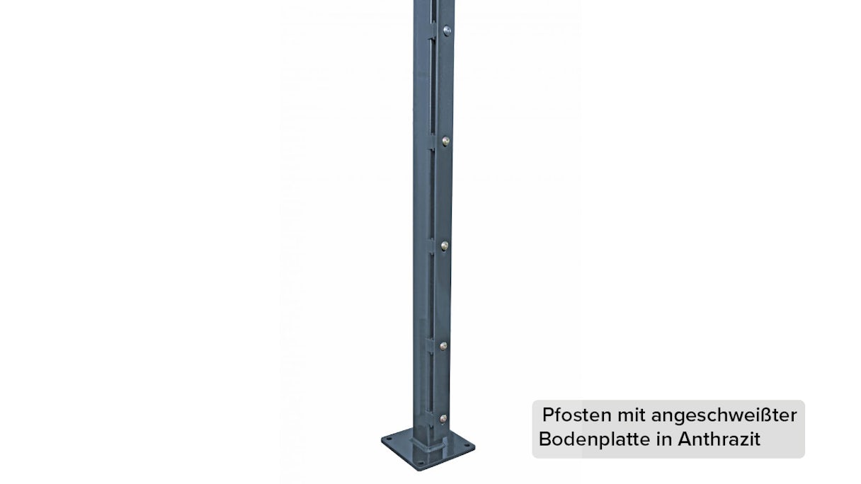 Corner post type FB anthracite for double bar fence