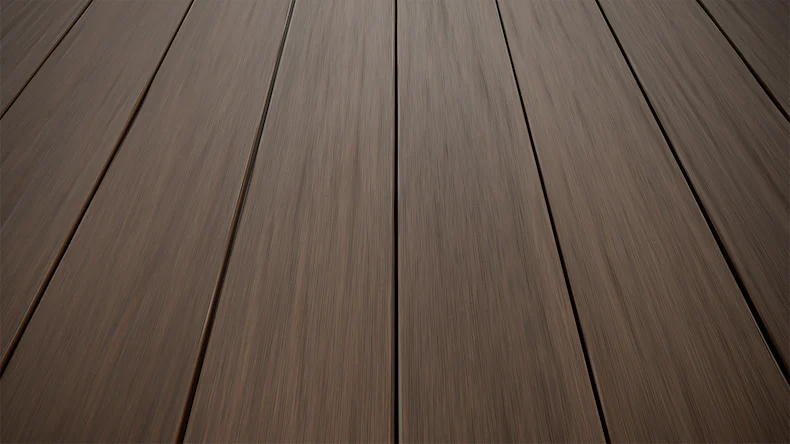 planeo AntikWood Lame de terrasse WPC massif - brun 4.2m vieilli à l'ancienne