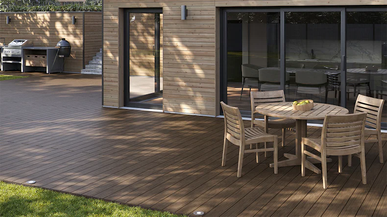 planeo AntikWood WPC-Terrasse Komplett-Set Massivdiele 3m (5.29m²) - Braun antik gealtert
