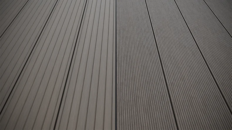 planeo LightWood WPC Terrassendiele Hohlkammer - Hellgrau gerillt/genutet