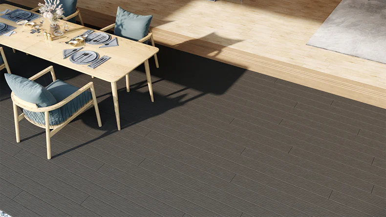 planeo LightWood WPC Terrassendiele Hohlkammer - Dunkelgrau gerillt/genutet