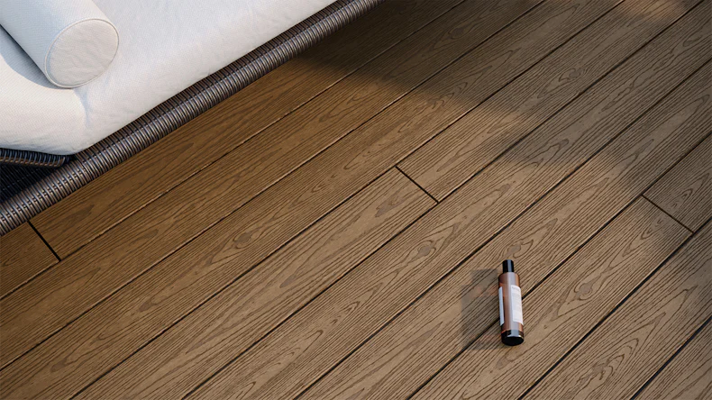 planeo CoEXWood WPC-Terrasse Komplett-Set Massivdiele 4.2m (32.1m²) - Sand/Karamell strukturiert