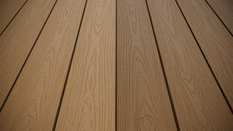 planeo CoEXWood WPC Terrassendiele Massiv ummantelt - Sand/Karamell strukturiert