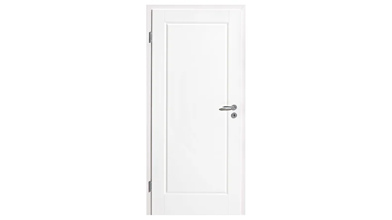 planeo Lack-Innentür Lack 2.0 - Falko 9016 Weisslack 2110 x 860 mm DIN R - Rund MDF Band 3-t