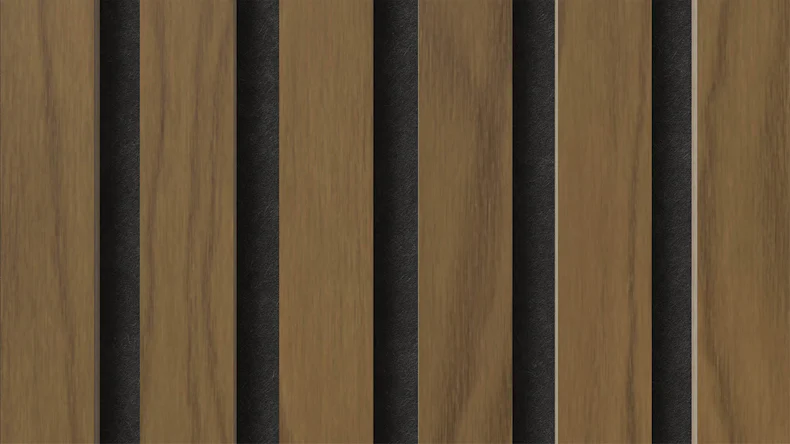 pannelli acustici planeo - noce 2480 x 600 x 21,5 mm | ignifugo