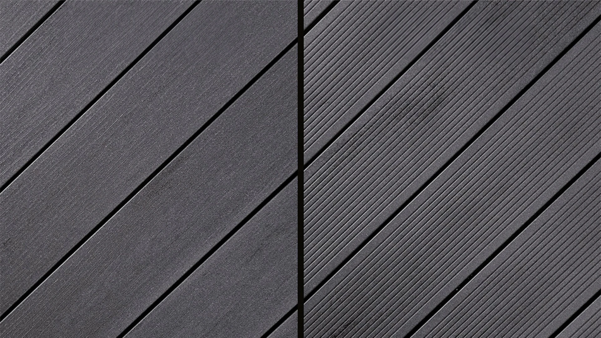 planeo WPC decking boards - Ambiento grigio basalto leggermente spazzolato/finemente scanalato