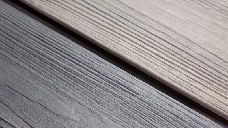 Complete set planeo CoEx-Line BPC solid plank wood structure walnut/black-brown incl. aluminium-UK