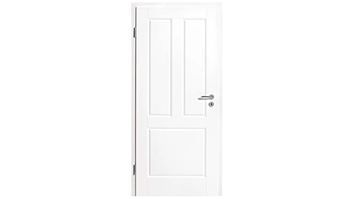 planeo Lack-Innentür Lack 2.0 - Franco 9016 Weisslack 2110 x 610 mm DIN R - Rund MDF Band 3-t