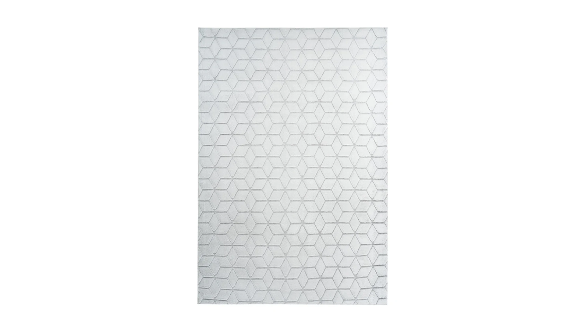 planeo Teppich - Vivica 125 Weiß / Graublau 160 x 230 cm