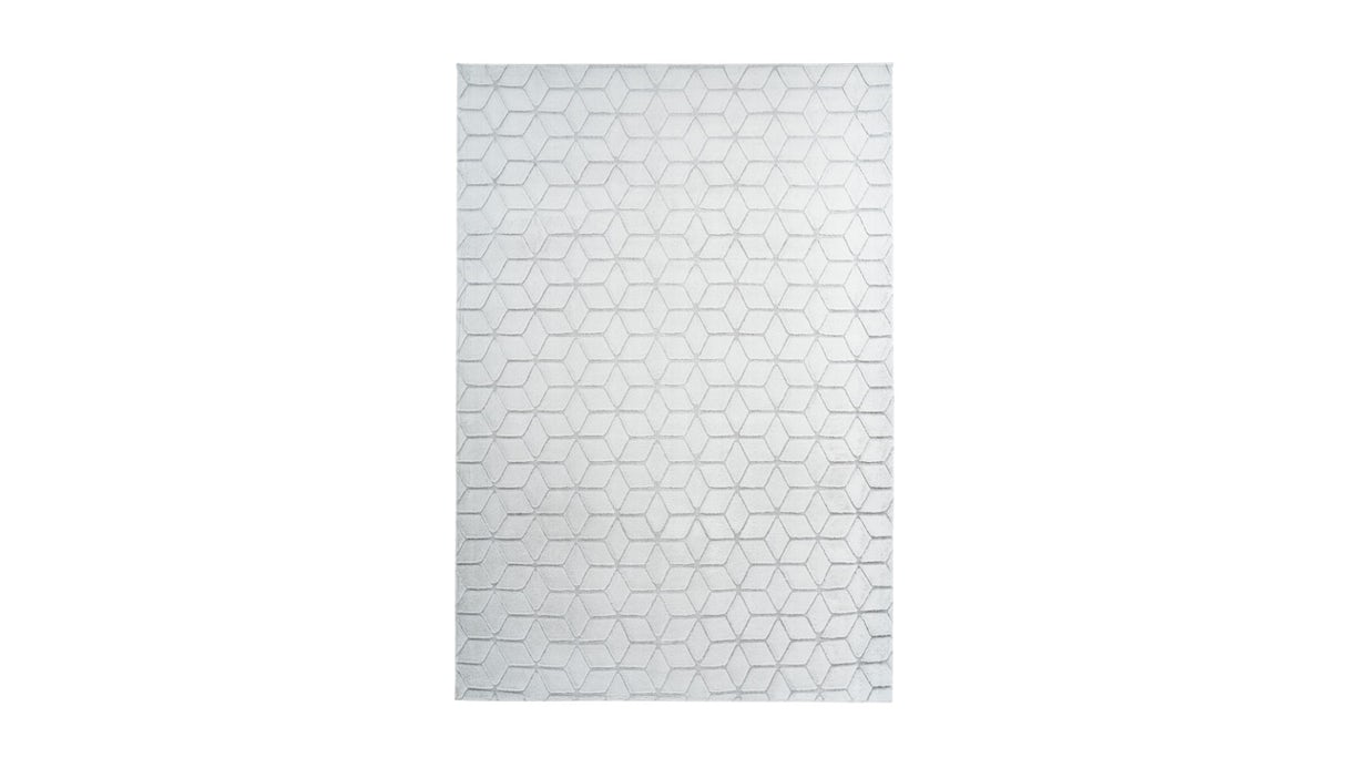 planeo Teppich - Vivica 125 Weiß / Graublau 160 x 230 cm