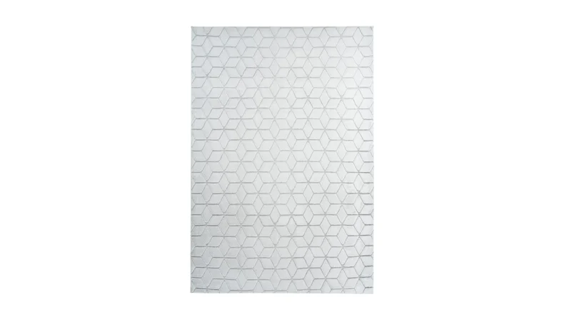planeo Teppich - Vivica 125 Weiß / Graublau 120 x 160 cm