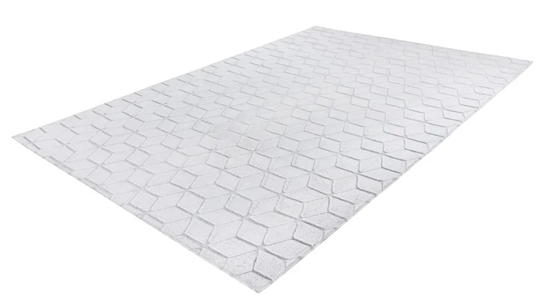 planeo Teppich - Vivica 125 Weiß / Graublau 120 x 160 cm