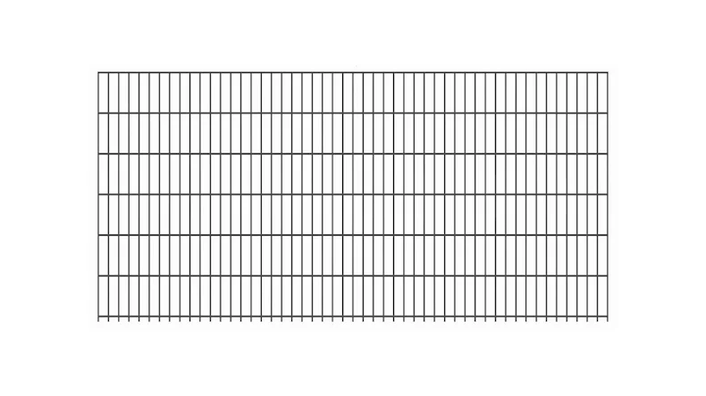 Doppelstabmattenzaun schwer 8/6/8 RAL 7016 Anthrazit - 1230 x 2510 mm