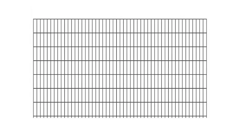 Doppelstabmattenzaun schwer 8/6/8 RAL 7016 Anthrazit - 1430 x 2510 mm