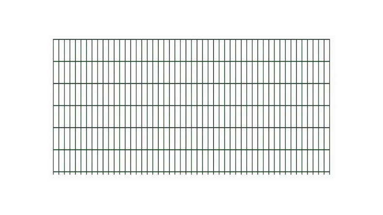 Doppelstabmattenzaun leicht 6/5/6 RAL 6005 Moosgrün - 1230 x 2510 mm