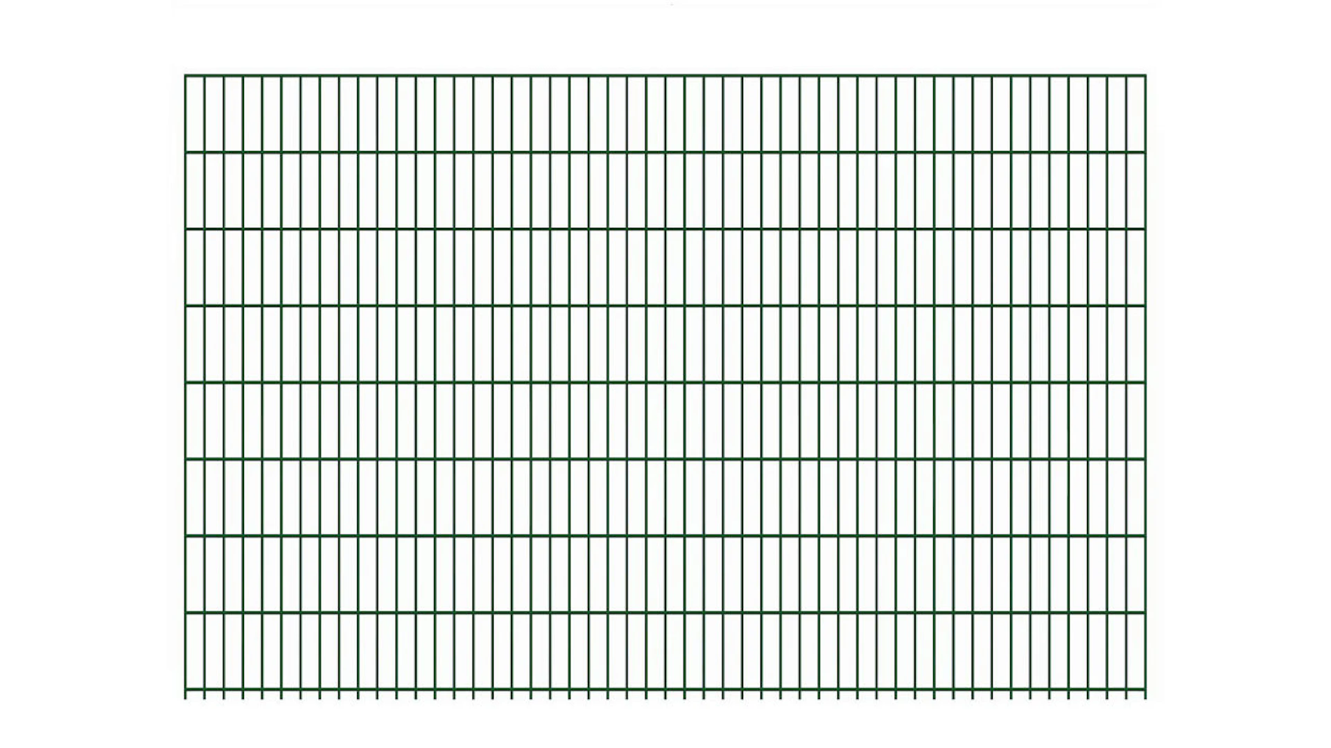 Double-rod fence heavy 8/6/8 RAL 6005 Moss green